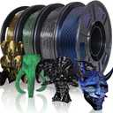 YOUSU 3D Printer Filament Galaxy PLA Filament 1.75mm, 3D Printing Filament Bundle, Multi Color PLA Filament Glitter 250g X 4 Color Pack