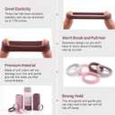 Bessrung 100 Pcs Thick Seamless Hair Ties, Ponytail Holders, Pink, No Damage for Thick Hair, Valentine's Day Gifts