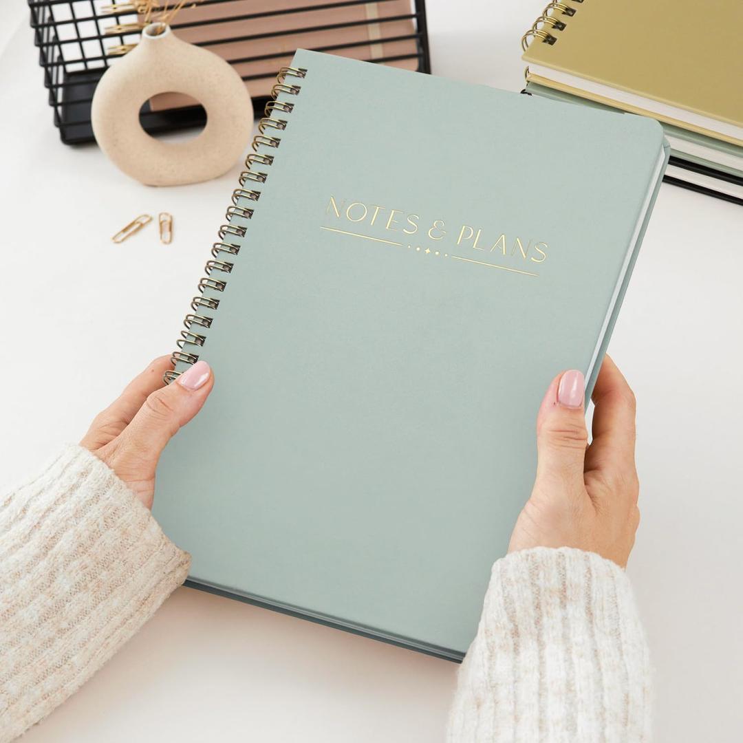 Undated Daily Planner with Hourly Schedule - To Do List Notebook for Work and Appointment - Daily Task Planner Journal for Women - Weekly Planners Notepad - Aesthetic School and Office Supplies (Green)