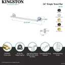 Kingston Brass BA311BB Classic Towel-Bar, Brushed Brass