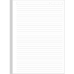 Unpunched Lined Refill Paper - A5 Loose Leaf Paper for Ring Binder/Discbound Notebook Planner Inserts, 100 Sheets/200 Pages,100gsm Ruled White Pages, 5.8" x 8.25