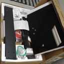 TAVR Universal Floor TV Stand Base for 32-75 Inch TVs up to 110 Lbs with Swivel Height Adjustable Mount, Black Tempered Glass Base for Media Storage and Space Saving