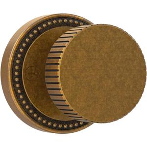 Asidrama 1 Pack Antique Brass Passage Door Knobs with Lock, Vintage Door Handles with Antique Brass Door Knobs Interior for Bedroom or Bathroom, Heavy Duty Door Lever for Left Right Sided Doors