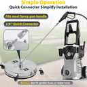 Dalmbox 16.5" Pressure Washer Surface Cleaner, 4-Wheel, 1/4” Quick Connect