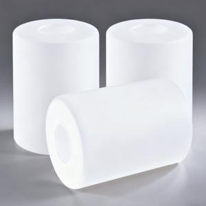 GO&SO 3 Pack White Frosted Glass Shade for Light Fixtures,Cylinder Glass Light Shade Replacement,5.9"Height,3.94"Diameter,1.65"Fitter - Lamp Shades for Floor Lamps,Bedside,Wall Sconces,Chandelier