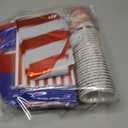 154pcs 4th of July Party Supplies Set for 24 Guests, Patriotic Decorations and Tableware with Paper Plates, Napkins, Cups, Cutlery, Tablecloth, USA Banner, Balloons for Independence Day Memorial Day