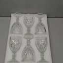 SOUJOY 6 Pack Glasses Goblet, 10oz Vintage Embossed Glass Cup, Beverage Stemmed Party Wine Glasses for Soda, Juice in Bars, Restaurants, Home