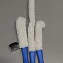 3 Pieces Decanter Cleaning Brush Flexible Bottle Scourer and 400 Pieces Reusable Decanter Cleaning Beads Household Cleaning Tools for Wine Decanters Goblets Glasses Cups (Blue Handle)