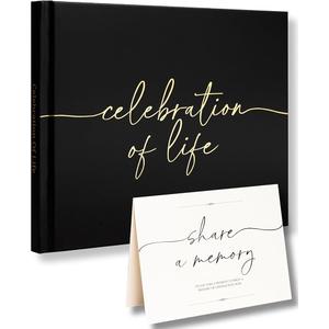 Lamare Funeral Guest Book for Memorial Service – Elegant Celebration of Life Guest Book and in Loving Memory Guest Book  Condolences Book for Funeral