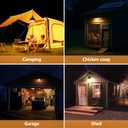 Bailoch 2 Pack Black Portable Battery Operated Hanging Lights, Rechargeable Wireless Outdoor Pendant Light with Remote, Battery Powered Chandelier Lantern Fixture for Indoor Outdoor Gazebo Porch Patio