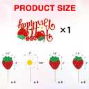 26-Piece Strawberry Theme Party Decoration Kit,3pc Strawberry Tablecloth 54 x 108 inches,Suitable for Strawberry Fruit Themes, Birthday Parties, Shower Party Supplies