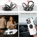 Tnarru Designed for iPhone 15 Pro Max Case with Stand [Magnetic Ring Holder Kickstand] Soft TPU Bumper Non-Yellowing Anti-Scratch Lightweight Slim for iPhone 15 Pro Max Case Black and Clear