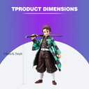 Demon Slayer Anime Figures Set, 6.8in Characters for Anime Fans and Kids (6PCS)
