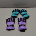 SATINIOR 2 Pairs Kids Waterproof Winter Snow Gloves Ski Gloves for Boy Girl Outdoor Warm Thickening Snowboar