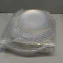 Rubtlamp 60Pcs Clear Plastic Plates,Clear Disposable Plates With Gold Rim,Heavy-duty Gold Plates,Hammered Party Plates Include 30Clear Dessert-Platos,30Dinner-Platos for Wedding, Party