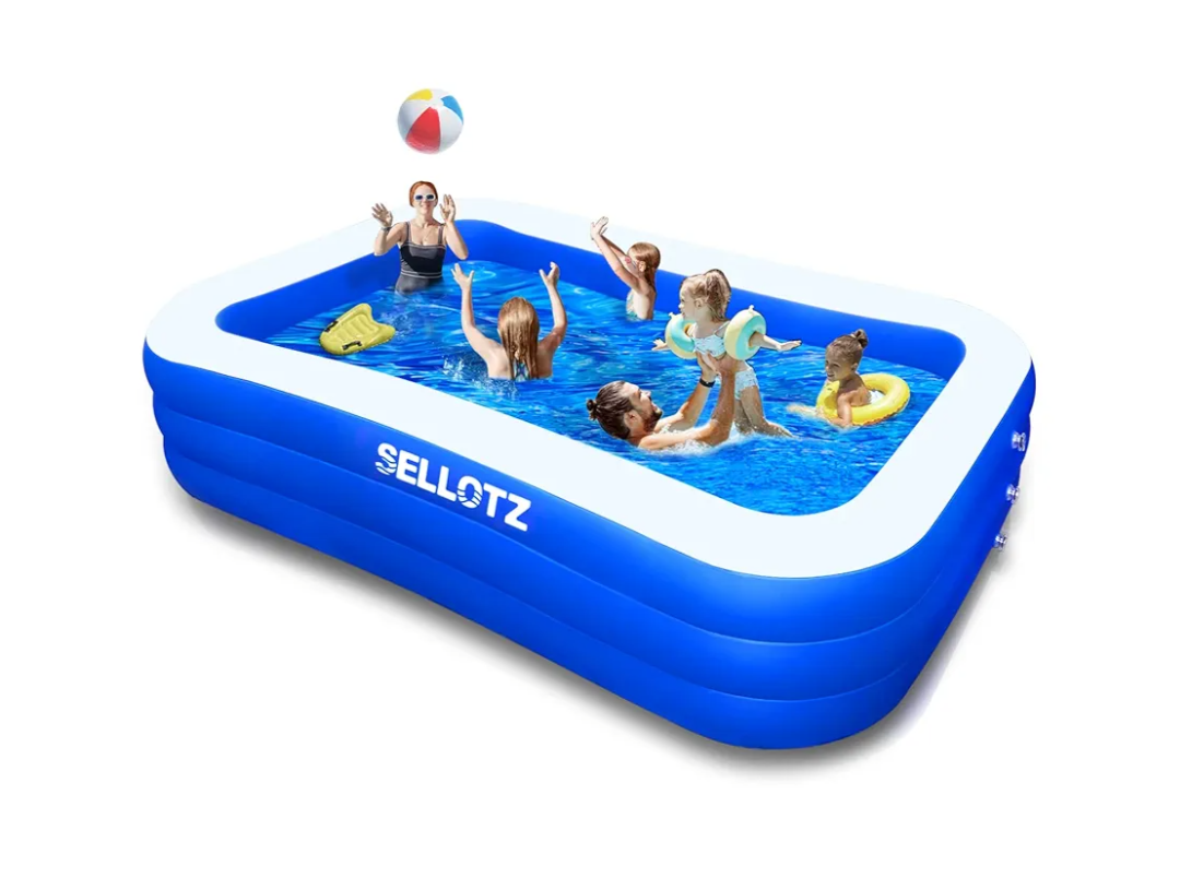Inflatable Pool for Kids and Adults, 120" X 72" X 22" Oversized Thickened Family Swimming Pool for Toddlers, Outdoor, Garden, Backyard, Summer Water Party