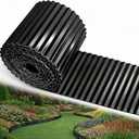 Corrugated Metal Garden Edging, 6'' x 105' Rustproof Edging for Landscape, Flexible Garden Border for Flower Bed, Garden Fence, Lawn, Paver Edging (Black)