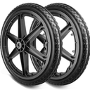 20x1.95" Rim Flat Free Cart Tire Assembly for Rubbermaid Garden Yard Cart, Garden Cart Wheels 20 inch with 5/8" Bearing Replacement for Wheelbarrow, Garden Trailers, Roofing Equipment by AZUNYYDS