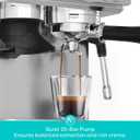 CASABREWS MARENZA Semi-Auto Espresso Coffee Machine with Built-in Grinder, Professional Coffee Maker with Milk Frother Steam Wand, Barista-Quality Cappuccino Latte Machine with LCD Display