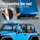 YZONA Adjustable Hard Top Carrier Hardtop Storage Cart Compatible with 1976-2026 Jeep Wrangler JK JL YJ TJ JKU JLU Unlimited and Newer Jeep Wrangler CJ-7 Sliding Bracket Rack Movable, 2/4 Door-Black