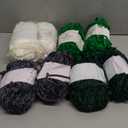 Timgle 8 Skein 1575yd Chunky Chenille Yarn for Crocheting, Fluffy Velvet Yarn Crochet, Soft Plush Chunky Stuff for Hand Knitting Blanket, 3.5oz(White, Gray, Dark Green, Green)