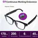 AI Smart Wireless Bluetooth Translation Glasses for Men/Women with Speakers/Bluetooth&140+ Languages Translation Sports/Travel/Drive/Busniess