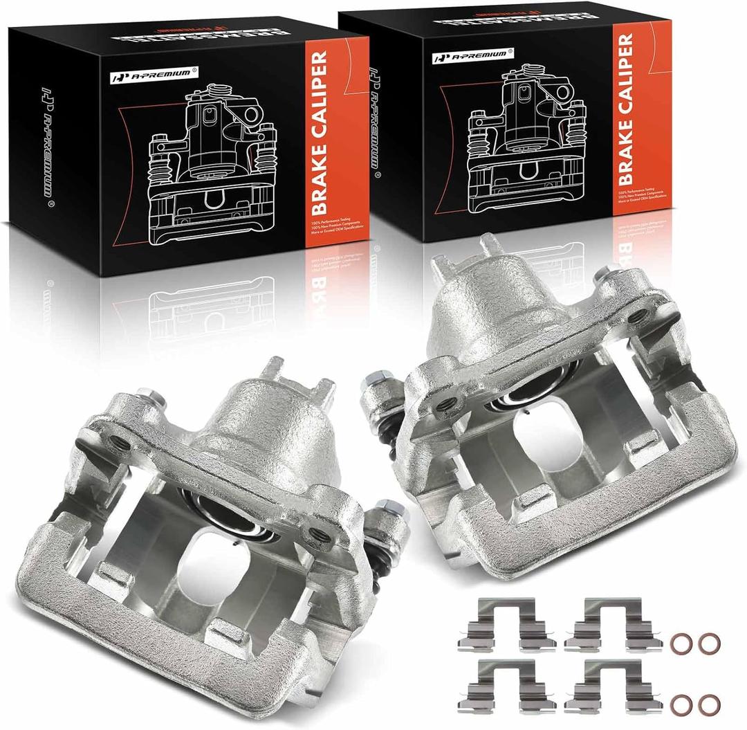 A-Premium Rear 2PCS Disc Brake Caliper Assembly with Bracket Compatible with Honda and Acura Models - Pilot 2003-2008, MDX 2001-2006