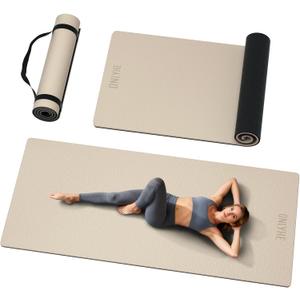Extra Long & Wide Yoga Mat for Tall Men & Women,76''x32.6''x7mm - High Density TPE Non-Slip Both Sides, Lightweight 1.1kg with Superior Cushioning for gymnastics, Pilates, Home, Workout