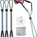 2 x 3 Pack Eye Glasses Strap Sunglasses Eyeglasses Holder for Men Women Kid Eyewear Rope String Keeper Lanyard Retainer (Black & Blue & Green)