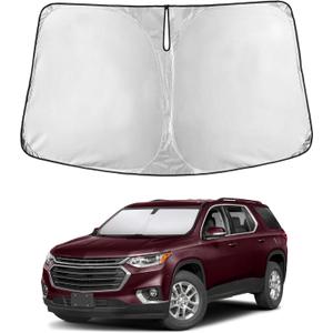 EcoNour Windshield Sunshade Compatible for Chevrolet Traverse 2018-2024 2025 2026, Sun Visor for Front Windshield & Window Sun Shade Cover, UV Heat Blocker & Protector, Car Accessories