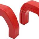 2Pcs Front Tow Hooks Covers, Replacement for RAM 1500 Accessories 2019-2024, Front Hitch Cover (Red)