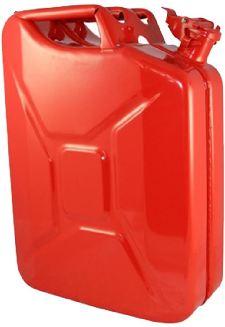 20 Liter (5.2 Gallon) NATO Jerry Can for Gas, Diesel, Kerosense (RED)