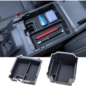 TOPINSTALL 2-Layer Trays Compatible with 2025 2026 Ford Bronco 4 Doors Automatic Transmission ONLY, Full Size Bronco Center Console Organizer (Not for Manual Transmission & 2 Doors & Bronco Sport)
