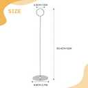 Urban Deco 16PK Table Number Holders Place Card Holders 12 Inch Table Card Holders Steel Card Holders for Photos, Food Signs, Memo Notes, Weddings, Restaurants, Birthdays Silver