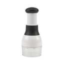 Touch Food Chopper, Stainless Steel Blades with Collection Cup, White and Black, Slice Chop, GoodCook