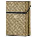 3 x Cigarette Case, Woven Pattern with Elastic Switch, Up to 20 Cigarettes for 85mm King Size (Brown)