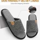 GOEWY Mens Slippers with Memory Foam Gifts House Slippers for Men Indoor Outdoor Slip On Non-Slip Sole Open Toe Cozy Bedroom Slippers Size 13-14 Black