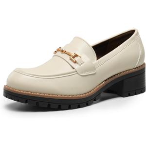 DREAM PAIRS Women's Chunky Loafers, Platform Comfortable Slip-On Dressy Business Casual Shoes 7.5