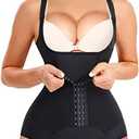 REYEOGO Waist Trainer for Women Shapewear Bodysuits Firm Body Shaper Butt Tummy Control Faja Colombiana Open Bust Corset, S