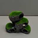 PINVNBY Stone Aquarium Hideaway Decoration Resin Cichlids Rock Decor with Artificial Moss Betta Cave Hideout Shelter Tunnel Fish Tank Ornament for Shrimp,Short Bream and Crayfish(L)