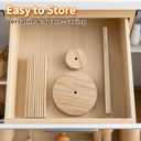 Wooden Pasta Drying Rack with 9 Arms, Detachable Noodle Dryer Stand for Homemade Spaghetti, Easy to Assemble and Store, Space-Saving Pasta Holder for Kitchen or Cooking Gift
