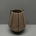 HD Designs Metal and Jute Lantern, 10.7 in