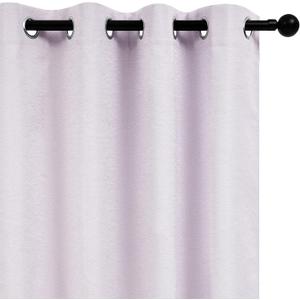 Deconovo 100% Blackout Curtains, Living Room Curtains Jacquard, Blackout Curtains for Bedroom, 2 Panels,Pink-Jacquard,52x96 Inch