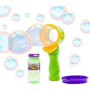 Gazillion Bubbles VorTech Wand Toy for Toddlers, Easy, Safe, Push-Button Bubble Fun, Includes 4 oz Solution and Dip Tray, Outdoor Gift for Boys and Girls, Ages 3+, Green