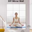 12Pack Acrylic Flexible Mirror Sheets,12x12 Inch Self-Adhesive Mirror Tiles,Square Cuttable Wall Stickers Non Glass Safety Reflective for Home Wall DIY Decor