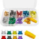 Standard Fuse Assortment kit 3A 5A 7.5A 10A 15A 20A 25A 30A Mini Colorful Insert Fuses for Car Boat Truck SUV Automotive 100 Pcs (Mini)