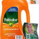 Ultra Palmolive Antibacterial Dishwashing Liquid Dish Soap Refill 102 Fl. Oz. Kills 99.9% of Bacteria, bundled with Heavy Duty Scotch Brite Sponge