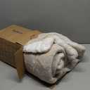 Bare Home Sherpa Fleece Blanket - Full/Queen Size - Blanket for Bed, Sofa, and Couch - Warm & Lightweight - Fluffy & Soft - Reversible (Full/Queen, Oyster)