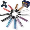 Grip Strength Trainer Set, 50-300LB(6 Pack), Wrist Forearm Strengthener, Metal No Slip, Hand Grip Gripper Strengthener for Strength Training and Exercise, Hand Workout Squeezer Grip Strength (6Pack,50-300lb,Purple+Silver+Blue+Red+Black+Gold)