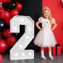 2FT Marquee Numbers 2, Light up Numbers for 2nd 21st Birthday Decoration, Anniversary Party Decor, 2026 Graduation Decoration, Pre-Cut Foamboad Kit